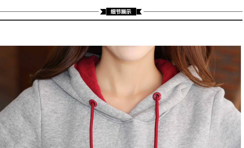 
                                                            红色新年2020新款情侣装春装外套韩版秋冬款加绒结婚照情侣卫衣 5302 灰色（绣花款） 女M码                