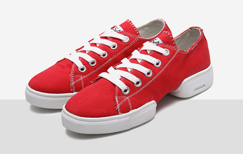 男女式春秋夏季软底帆布跳舞鞋运动广场舞现代鞋爵士舞蹈鞋 8867黑色