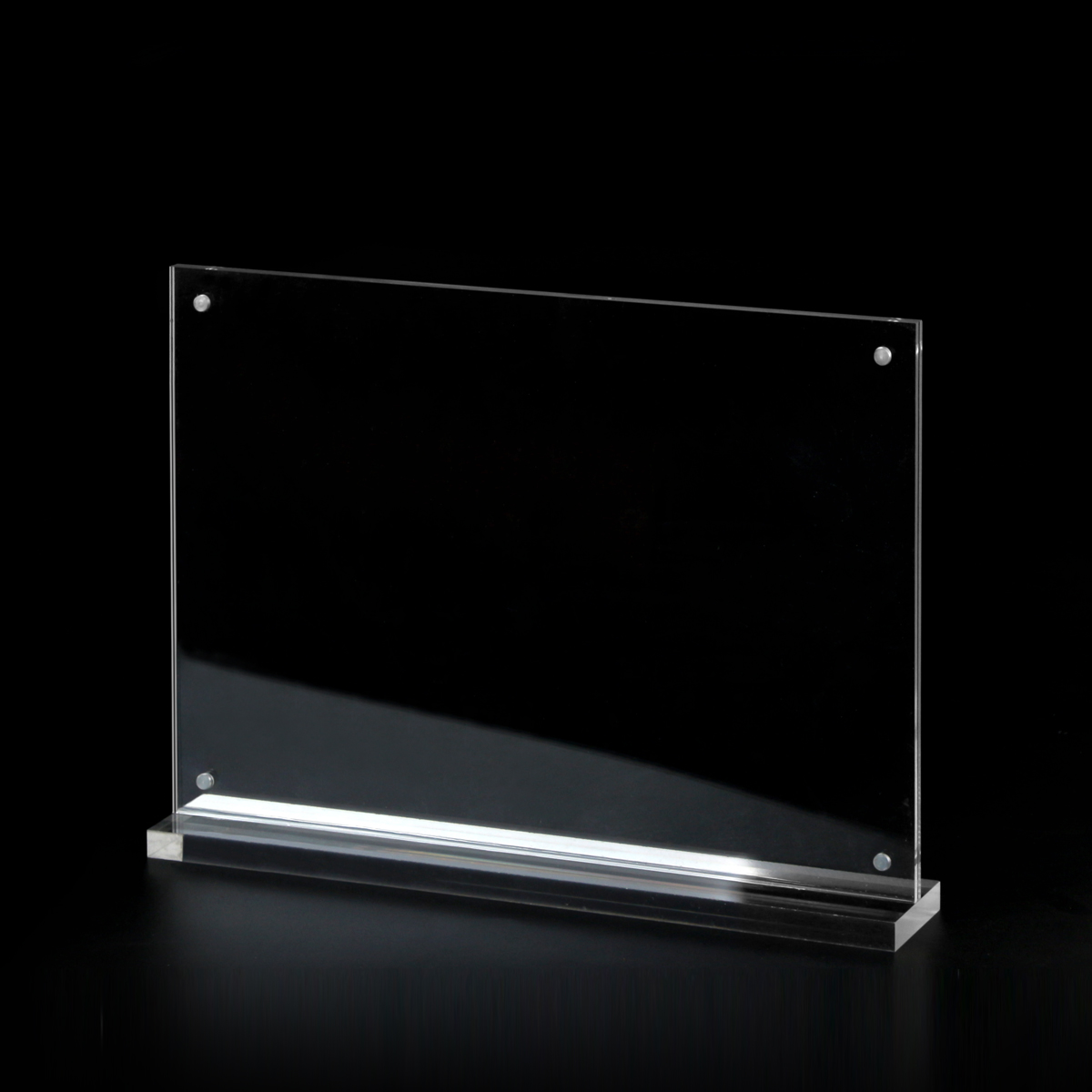 a4亚克力展示架水晶手机广告桌牌t型强磁台签台卡台牌酒水价格牌_ 3折