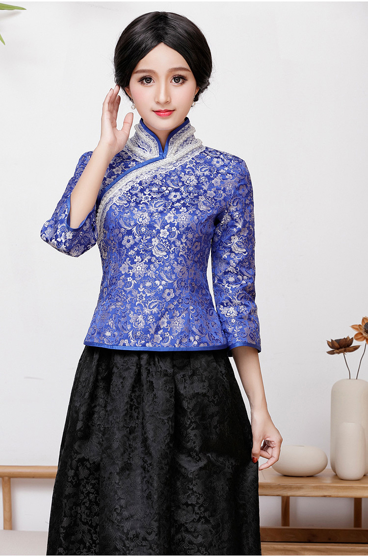 倾城粉黛中老年唐装女套装秋冬新款改良时尚套装裙子两件套长袖秋季