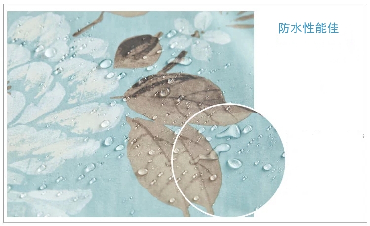 
                                        up-hunceo加厚涤纶浴帘布 防水防霉浴帘 浴室帘窗帘 大号金属环扣 芳华年代 180宽*200高                