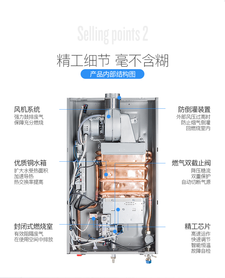 韓寶(hanbao)家電燃氣熱水器即熱強排式家用節能熱水器 8升-強排 上門