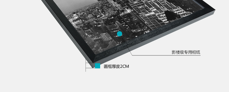 盛世壹品 黑白装饰画客厅照片墙组合挂画相框墙书房卧室壁画现代简约有框沙发背景墙风景画特价 E 多拼组合