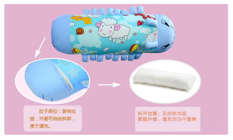 
                                        唯眠纺抱枕 办公室靠枕靠垫 毛线绒腰枕 毛毛虫男朋友儿童可爱抱枕头                
