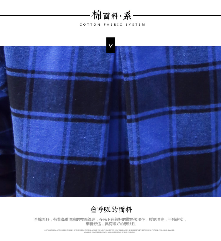 情诗人  2015纯棉格子衬衫 女 长袖2015秋全棉 衬衣防晒衣大码女装8011 红黑格子 L