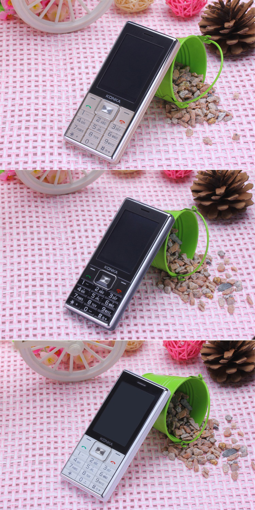 康佳（KONKA） D628 移动/联通2G直板手写老人手机 金色