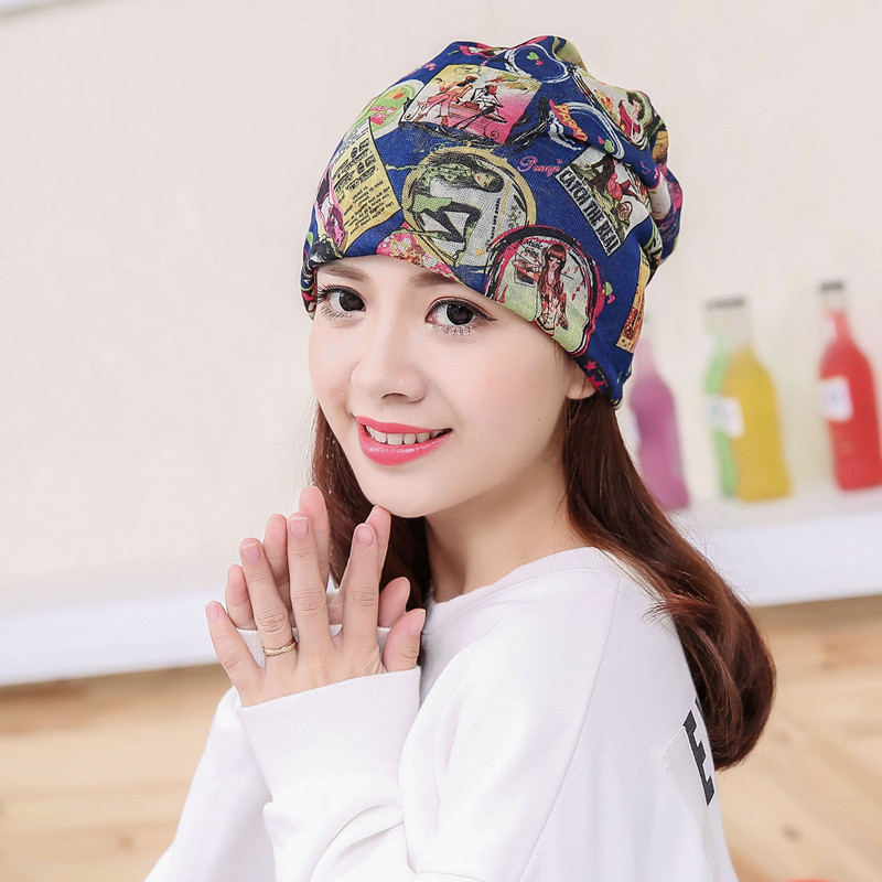 帽子女夏韩版化疗帽女薄透气棉纱防晒头巾帽女包头月子帽薄光头帽 小