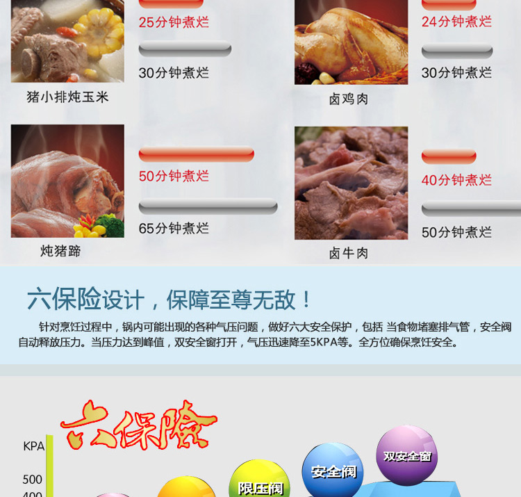 爱仕达 ASD 六保险铝制压力锅 22厘米 明火专用 KA7522H