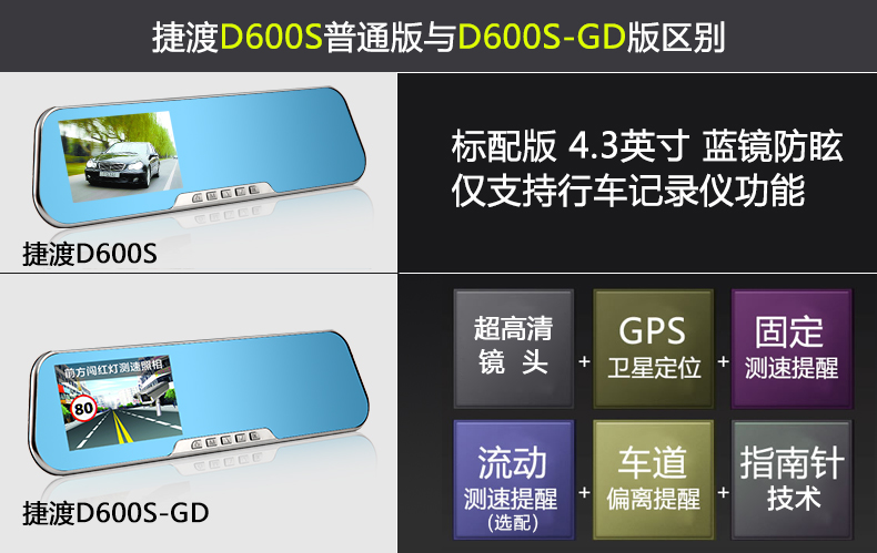 DOD DK7高清行车记录仪1080P车载夜视记录仪智能停车监控 DOD DK7标配 单镜头+锥形锤