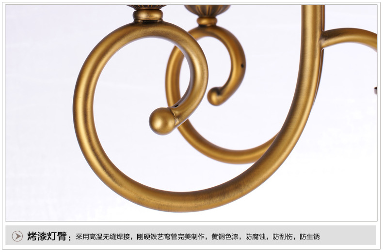 美式吊灯餐厅客厅吊灯 现代卧室吊灯 简约仿铜欧式吊灯 0270-3