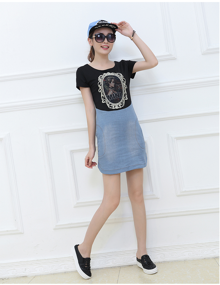 茵芭莎 2015夏季女中长款短袖连衣裙韩版修身显瘦小清新裙子n621 黄色