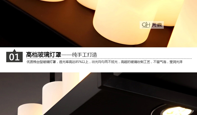 梦晗灯具北欧美式乡村吊灯 中式创意LED烛台云石复古餐厅工业控吊灯8001 95cm*36cm送5Wled