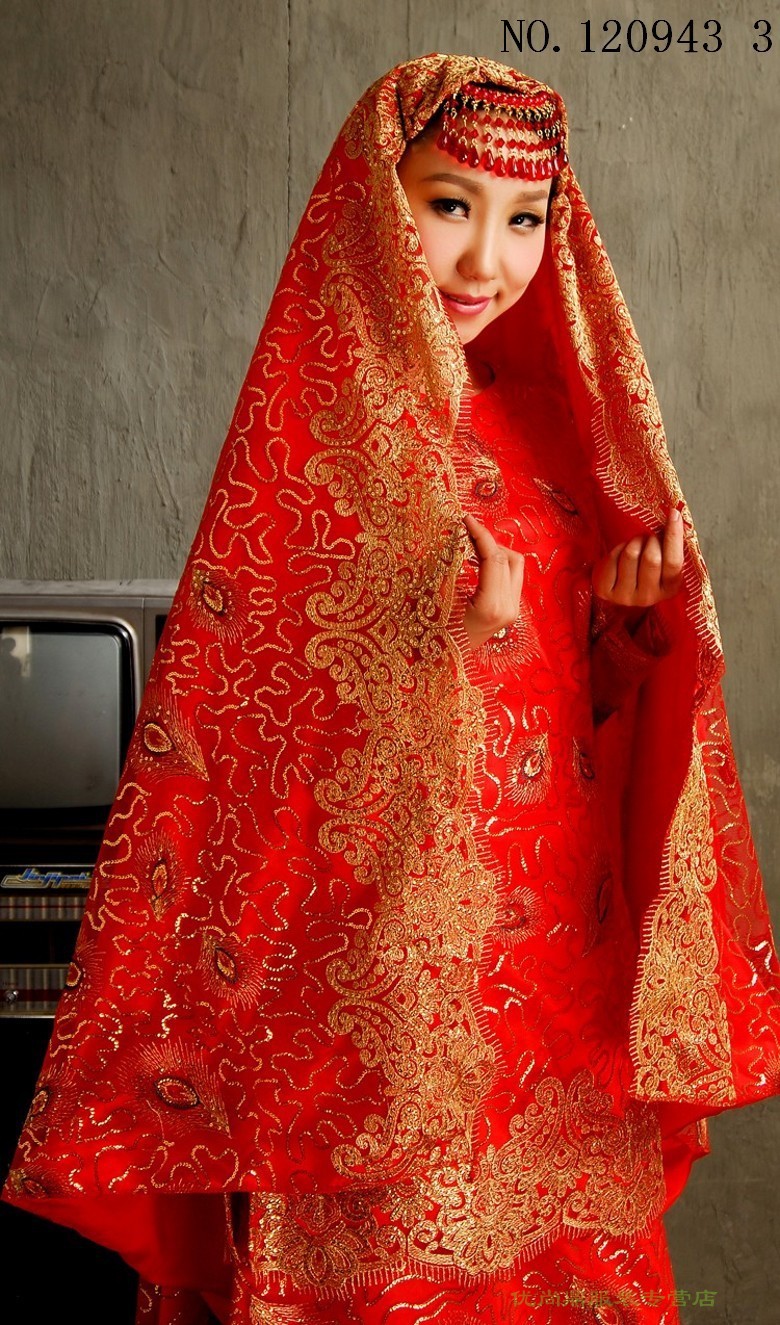 月月阁调 影楼婚纱 结婚礼服 穆斯林婚纱套装 量身定做// 120943 量身