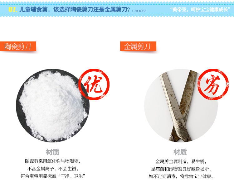 
                                        
                                        美帝亚（MIDDIA） 美帝亚（MIDDIA）婴儿宝宝辅食陶瓷剪刀 抗菌厨房熟食剪 便携迷你食物剪 粉色剪刀+盒子                