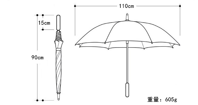 新品原木复古直杆长柄伞10骨加固防风晴雨伞英伦格子防晒遮阳伞 纯