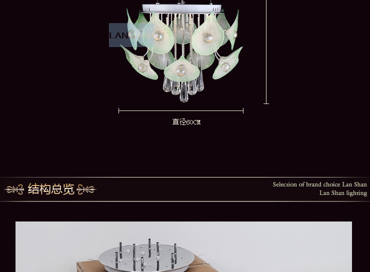 岚珊水晶灯创意吊灯具led餐厅灯时尚卧室灯现代简约客厅灯饰D185