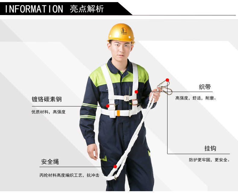 高空作業安全繩使用注意事項