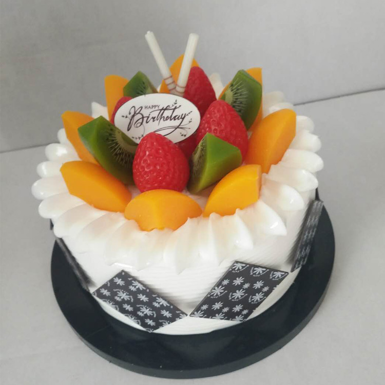 仿真蛋糕模型黑白巧克力欧式假蛋糕塑胶样品水果生日蛋糕模型 红色