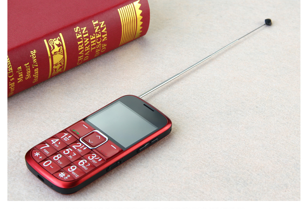 中兴（ZTE）L530G 移动/联通2G 直板键盘老人手机 红色