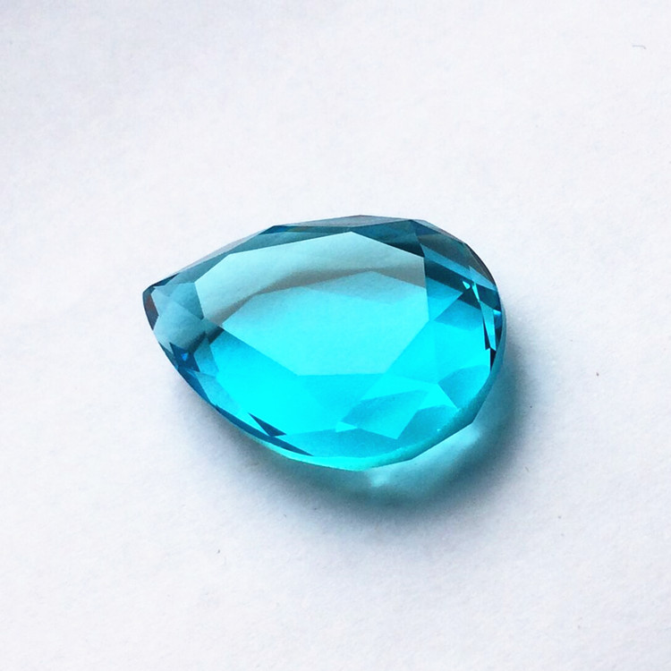 儿童透明水晶玻璃仿真水滴形红蓝宝石玩具奖励男女孩子财宝藏礼物