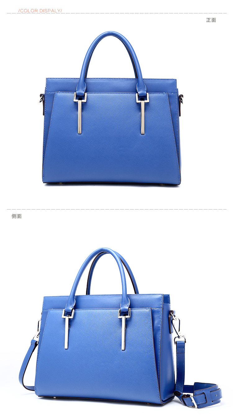 folio/弗里欧2015新款手提包十字纹牛皮女包专柜同款皮包小号 黑色