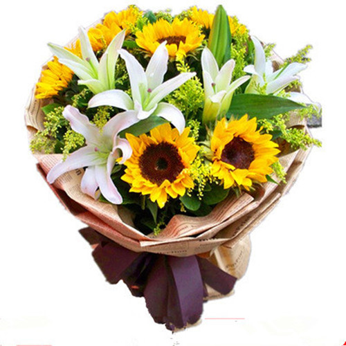 520情人节鲜花向日葵太阳花束礼盒生日预定订花店送花长辈上海广州