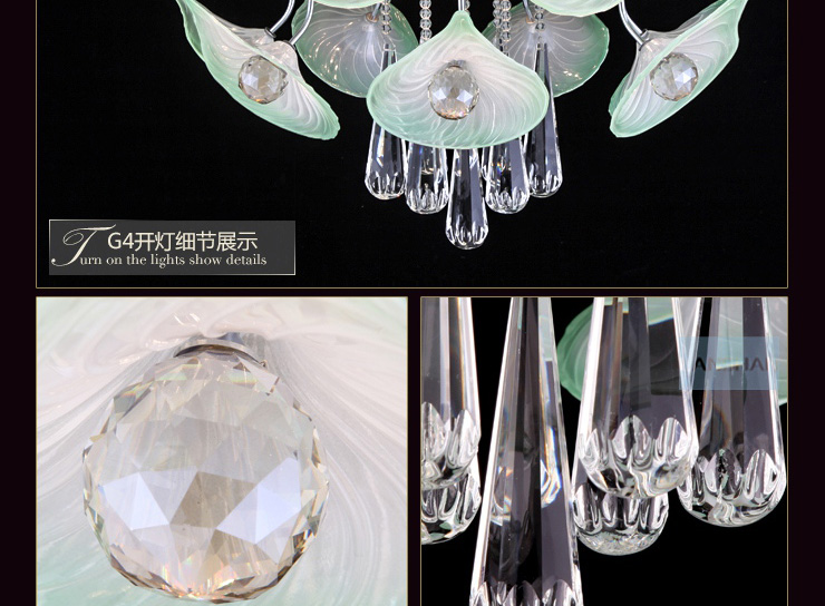 岚珊水晶灯创意吊灯具led餐厅灯时尚卧室灯现代简约客厅灯饰D185