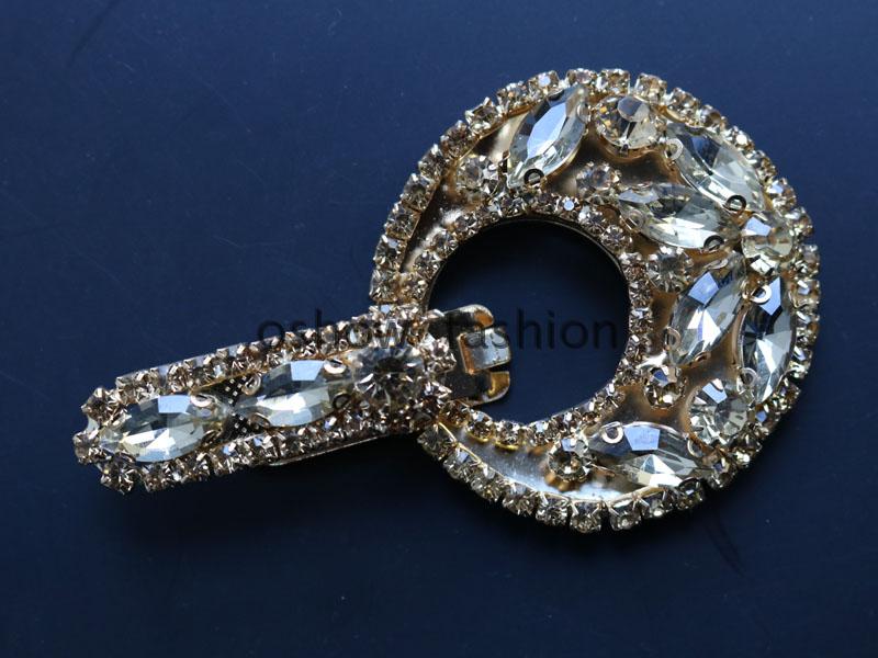 水钻卡扣貂皮大衣扣子女装皮草鸭嘴扣搭扣羊绒装饰纽扣对扣 枪色扣加