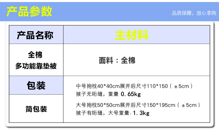 
                                        欧雅利格 oylec 全棉抱枕被创意靠垫被办公室沙发靠枕靠垫汽车被子两用抱枕 格子蓝猫 50*50cm                