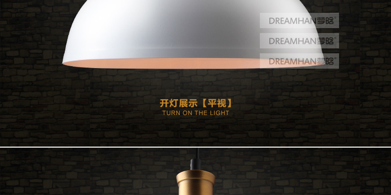 梦晗灯具 欧式复古铁艺餐厅楼梯过道灯饭厅吧台咖啡厅 酒吧吊灯 客厅卧室吊灯Q8026 黑色配爱迪生灯泡