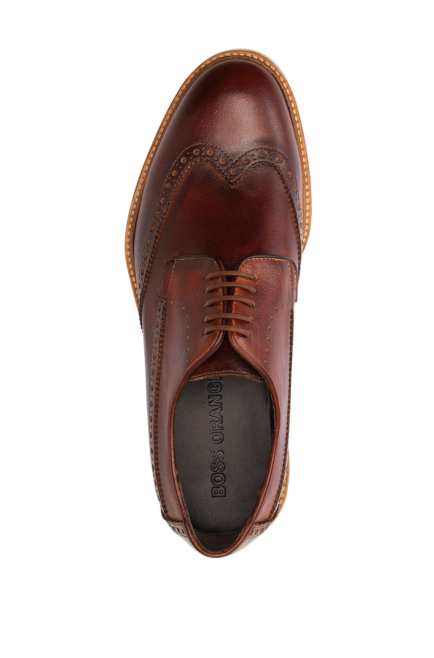 雨果博斯(hugo boss)男士皮鞋 牛皮 复古 系带50292871