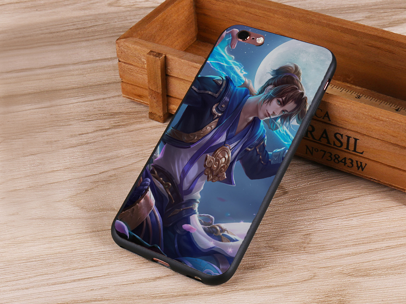 虎图腾 oppoa5 a77 a71 a59 57 a53 a39手机壳王者荣耀皮肤黑边 李白