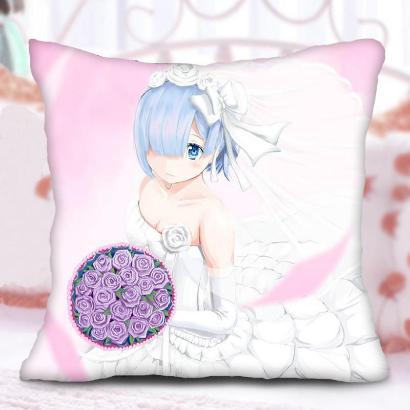 从零开始的异世界的生活抱枕蕾姆拉姆爱蜜莉雅碧翠丝周边抱枕靠垫f12