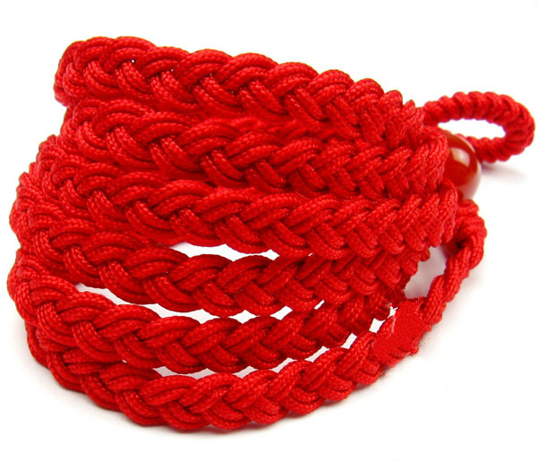 红玛瑙金刚结本命年红腰链腰带腰绳男女款腰围2尺5