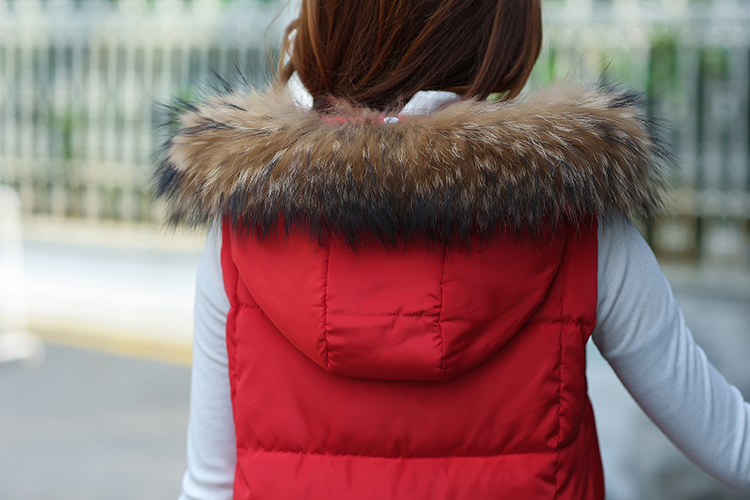 
                                        欧肯嘉 羽绒棉服上衣女马甲 韩版修身棉袄马夹外套女秋冬装宽松中长款棉衣背心 黑色 L                