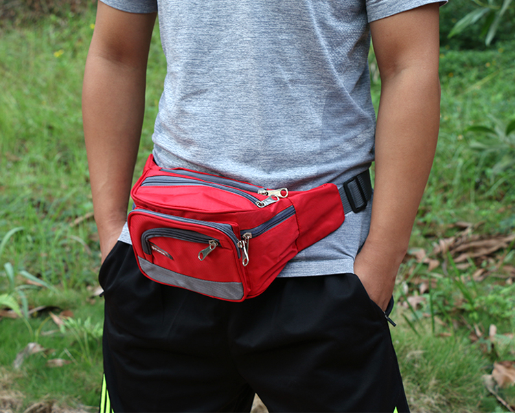 腰包男女帆布多功能大容量收银包手机包男收钱生意包灰色格调灰色