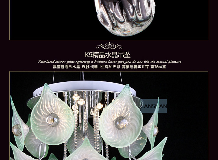 岚珊水晶灯创意吊灯具led餐厅灯时尚卧室灯现代简约客厅灯饰D185