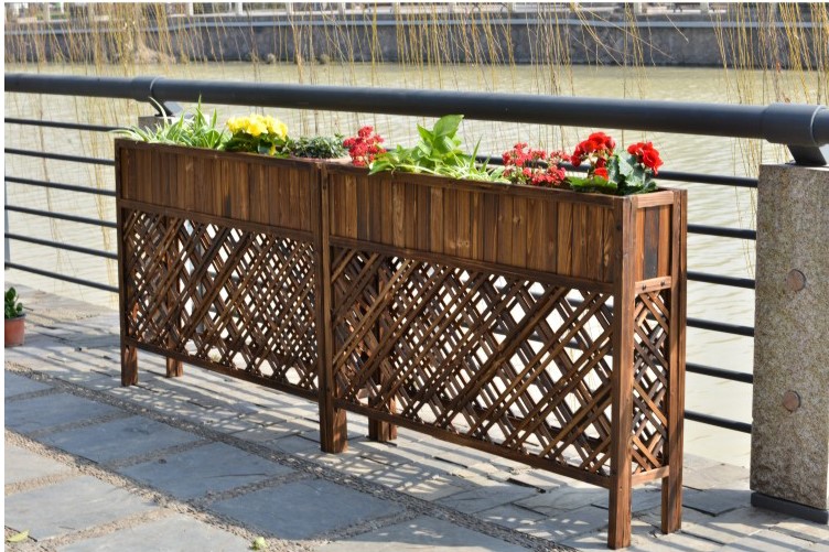 栏网篱笆长方形葡萄架木花拉网花园木质藤架格栅花盆大型竹子餐厅木制