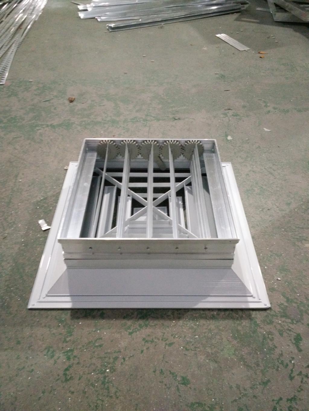 中央空调进回排出风口散流器铝合金散流器出风口圆形可加调节阀 铝