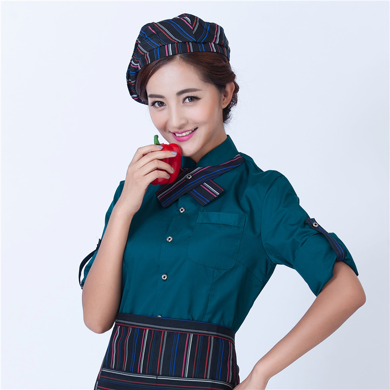 莹缘坊 酒店服务员帽子 厨师帽贝雷帽鸭舌帽 西餐火锅烘焙男女百搭