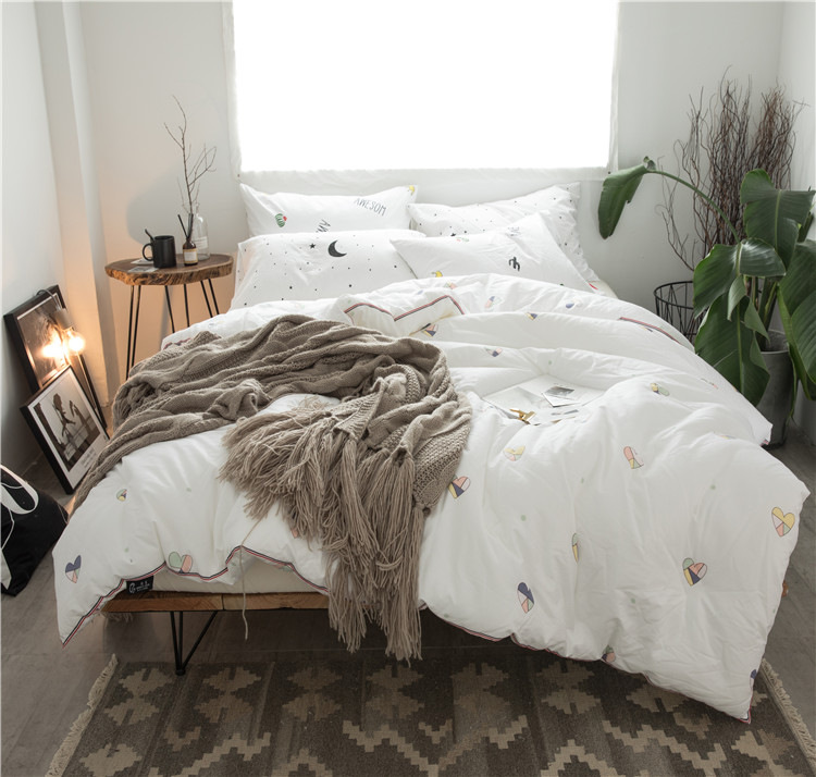 学生宿舍被褥毯子被单褥子卡通羊羔绒鸭绒被床单冬季被子加厚保暖床上