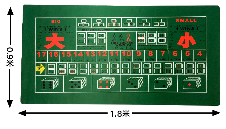 德州扑克筹码橡胶垫桌布百家庄闲桌垫21大小点橡胶垫台布可定做 1.