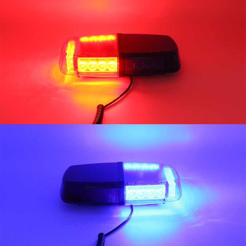 汽车led灯车载安防车顶警灯汽车强磁吸顶雾天爆闪灯警灯全黄红蓝警示