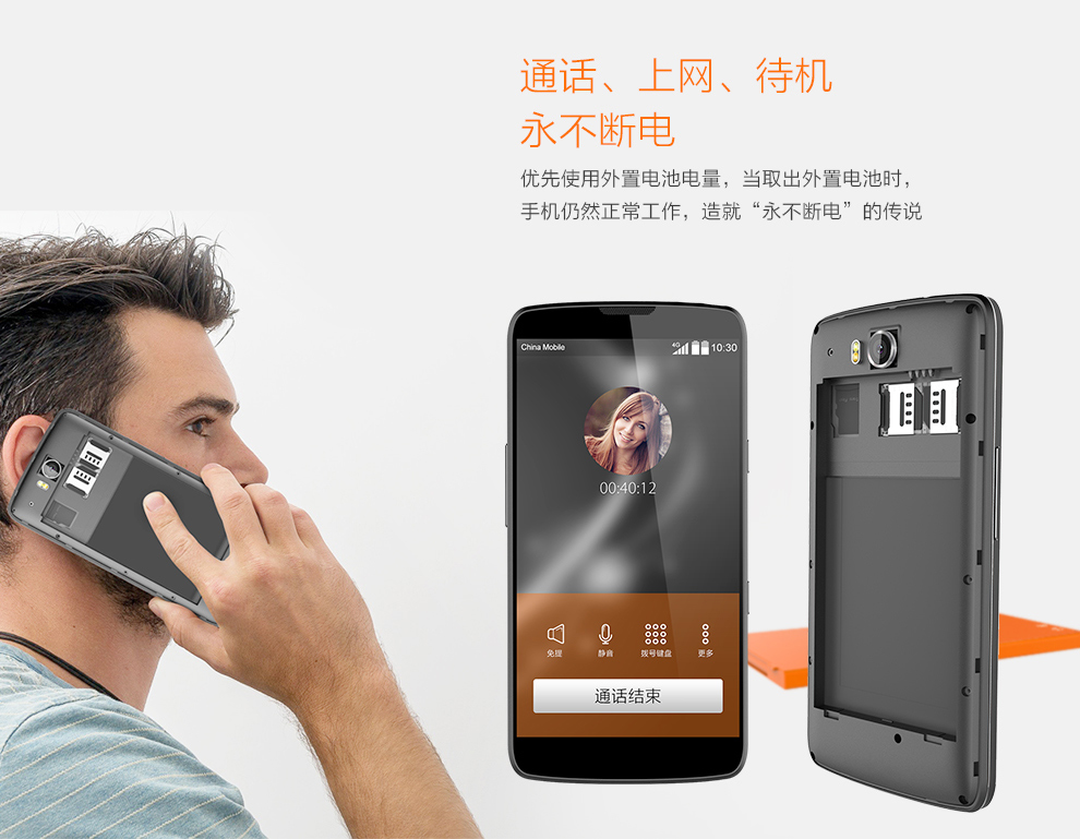innos奕骆D6000移动电信4G全网通双卡双待智能机 3G RAM+32G ROM 铁灰色