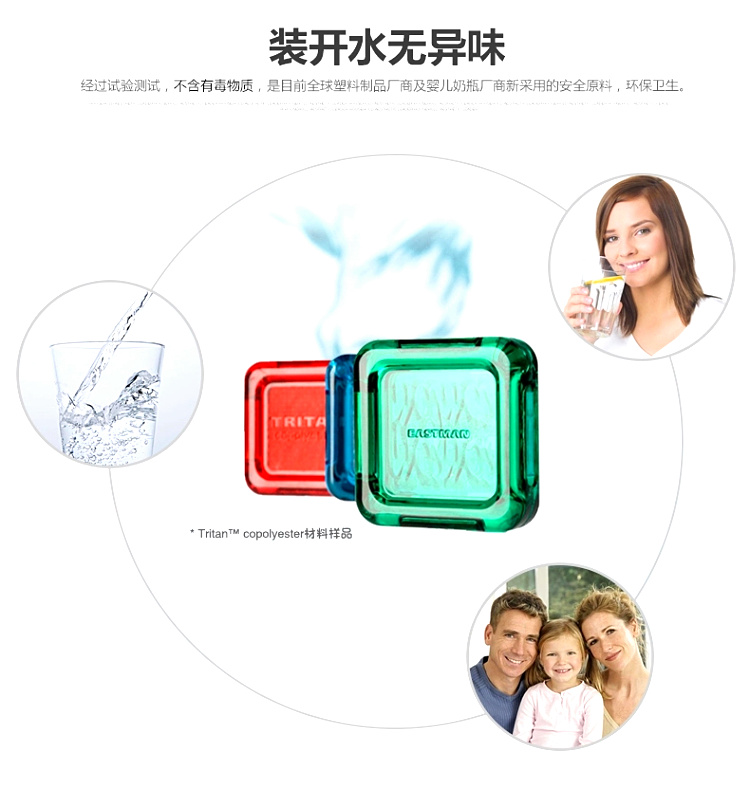 劳乐仕 时尚运动水壶带盖随手杯 创意塑料水杯便携 学生杯子防漏 海洋蓝500ml