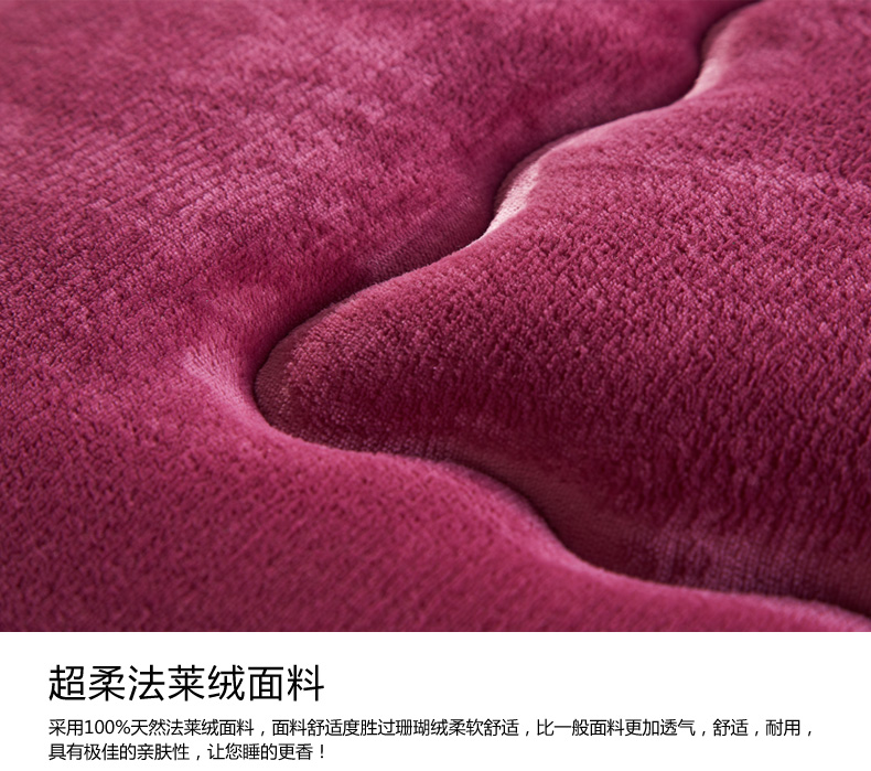 
                                        梦琉璃家纺旗舰店 床垫 法莱绒加厚软床垫 床褥 垫被 单人双人学生海绵床垫 烟灰 100cm*200cm                