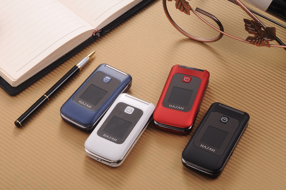 锐族R2015 电信2G翻盖老人手机 红色