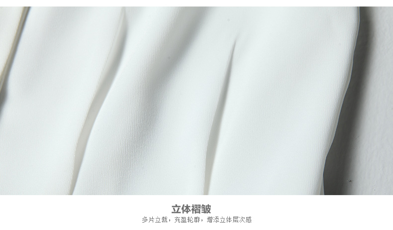 梵希蔓2015秋装新品学院风绣花娃娃领短上衣百搭小清新长袖雪纺衫女  65769 白色 L