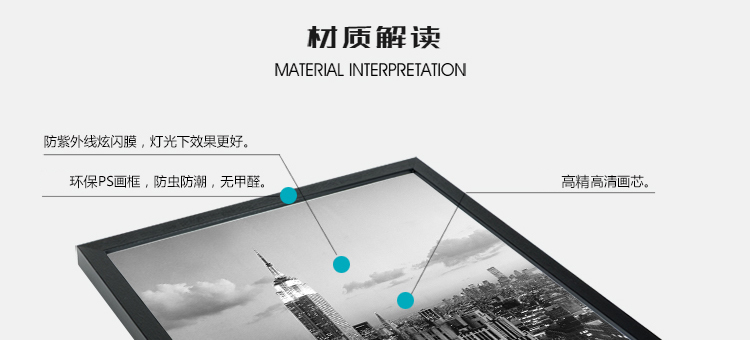 盛世壹品 黑白装饰画客厅照片墙组合挂画相框墙书房卧室壁画现代简约有框沙发背景墙风景画特价 E 多拼组合