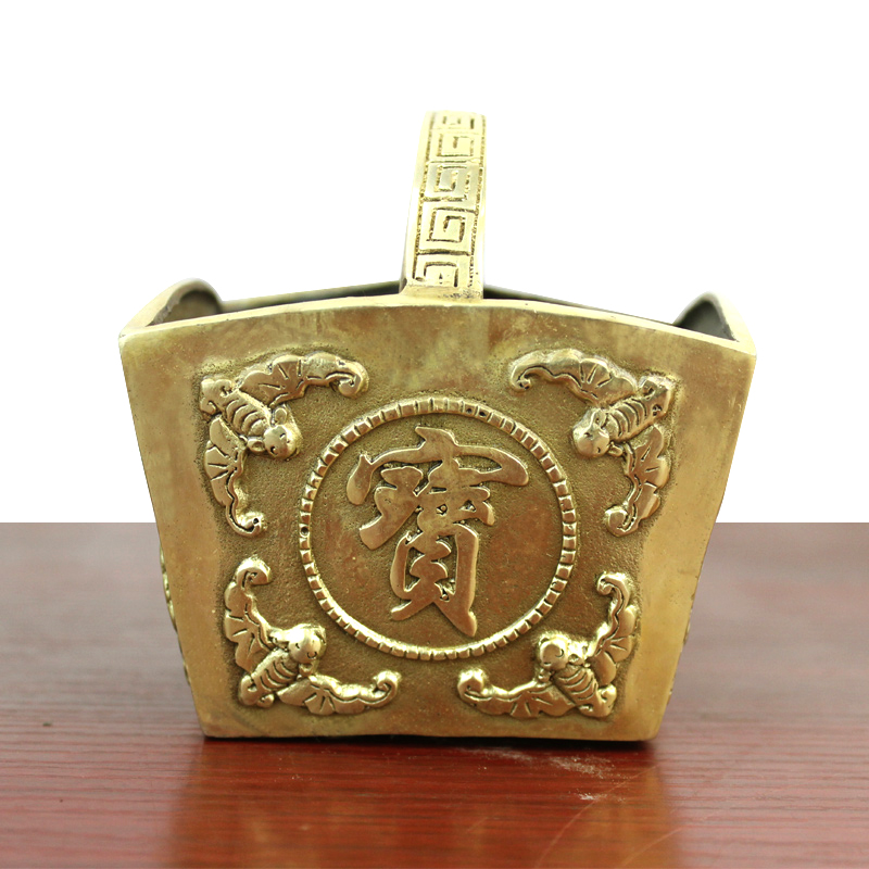 宇卓铜器纯铜斗黄铜斗铜工艺品铜斗家居装饰摆件大号蝙蝠斗